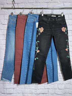 NWT Mavi Women's Jeans Lot of 4 Size 27 High Rise Skinny Straight Denim Bundle
